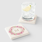 Ihr Monogramm in den Untersetzer eines (Seitenansicht)