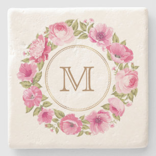 Ihr Monogramm in den Untersetzer eines