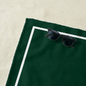 Ihr Monogramm in dunkelgrün und weißes Strandtuch (Beispiel)