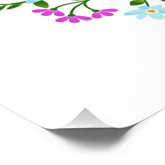 Ihr Monogramm in einem benutzerdefinierten Blume-R Poster (Ecke)