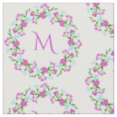Ihr Monogramm in einem Blume-Rahmen Stoff (Nahaufnahme)