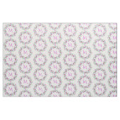 Ihr Monogramm in einem Blume-Rahmen Stoff (Fat Quarter (45,7 x 55,9 cm))