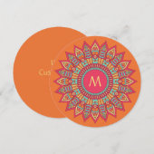 Ihr Monogramm in einem Boho Frame-benutzerdefinier Einladung (Vorne/Hinten)