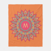 Ihr Monogramm in einem Boho-Rahmen-Fleece-Decken Fleecedecke (Vorderseite)