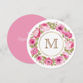 Ihr Monogramm in einer Blume Rahmen benutzerdefini Einladung