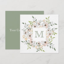 Ihr Monogramm in einer Blume Rahmen benutzerdefini