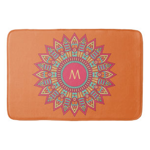 Ihr Monogramm in einer Boho-Rahmen-Badematte Badematte
