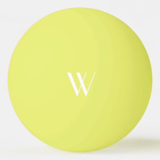 Ihr Monogramm in Gelb Tischtennisball (Vorderseite)