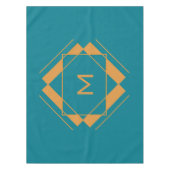 Ihr Monogramm in geometrischem Mustertuch Tischdecke (Vorderseite)