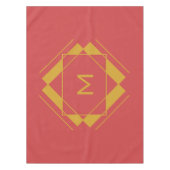 Ihr Monogramm in geometrischem Mustertuch Tischdecke (Vorderseite)