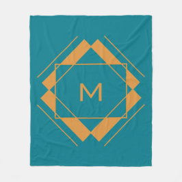 Ihr Monogramm in geometrischen Mustervliesen Fleecedecke