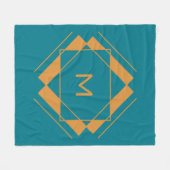 Ihr Monogramm in geometrischen Mustervliesen Fleecedecke (Vorderseite (Horizontal))