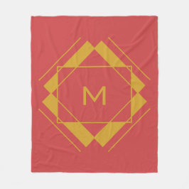 Ihr Monogramm in geometrischen Mustervliesen Fleecedecke