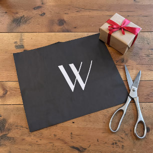 Ihr Monogramm in Schwarz&Weiß Seidenpapier