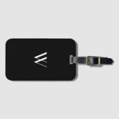 Ihr Monogramm in Schwarzweiß    Gepäckanhänger (Vorderseite (Horizontal))