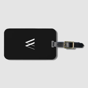 Ihr Monogramm in Schwarzweiß    Gepäckanhänger