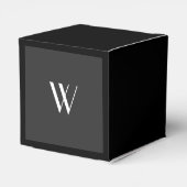 Ihr Monogramm in Schwarzweiß Geschenkschachtel (Rückseite)
