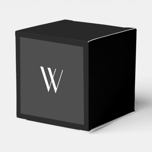 Ihr Monogramm in Schwarzweiß Geschenkschachtel (Rückseite)