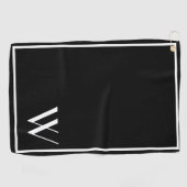 Ihr Monogramm in Schwarzweiß Golfhandtuch (Horizontal)