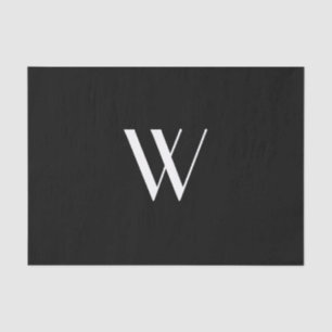 Ihr Monogramm in Schwarzweiß Seidenpapier