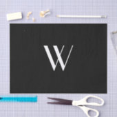 Ihr Monogramm in Schwarzweiß Seidenpapier (Handwerk)