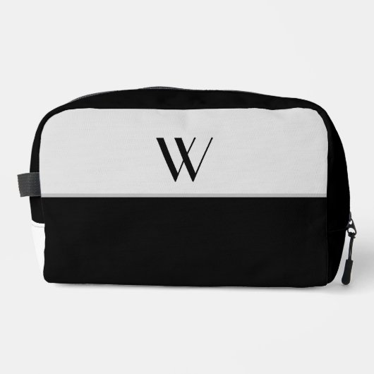 Ihr Monogramm in Schwarzweiß Waschbeutel (Vorderseite)