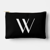 Ihr Monogramm in Schwarzweiß Zubehörtasche (Vorderseite)