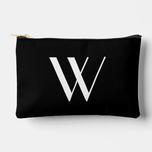 Ihr Monogramm in Schwarzweiß Zubehörtasche (Vorderseite)