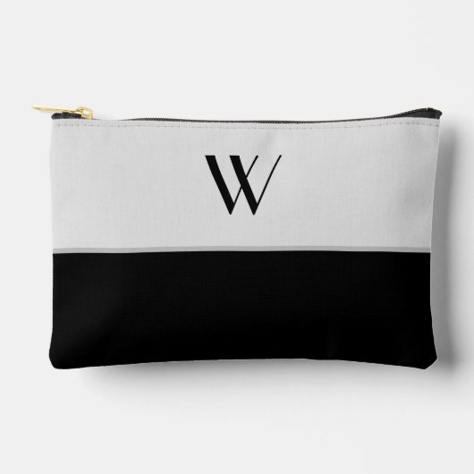 Ihr Monogramm in Schwarzweiß Zubehörtasche (Vorderseite)