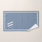 Ihr Monogramm in verblasster Denimfarbe Badhandtuch Set (Handtuch)