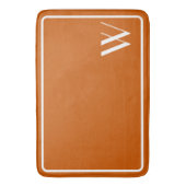 Ihr Monogramm in verbranntem Orange Badematte (Vorderseite Vertikal)