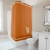 Ihr Monogramm in verbranntem Orange Duschvorhang (Beispiel)