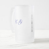 Ihr monogrammbecher mattglas bierglas (Vorderseite Links)