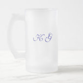 Ihr monogrammbecher mattglas bierglas (Links)