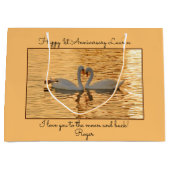 Ihr Msg Swan Couple bei Sunset Animal Fotografy Große Geschenktüte (Vorderseite)