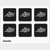 Ihr müsst wieder Geboren sein Quadratischer Aufkleber (Blatt)