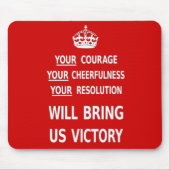 Ihr Mut holt uns Sieg. Bester Preis Mousepad (Vorne)