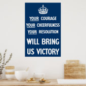 Ihr Mut Ihre Freude über Ihre Entschließung Poster (Küche)