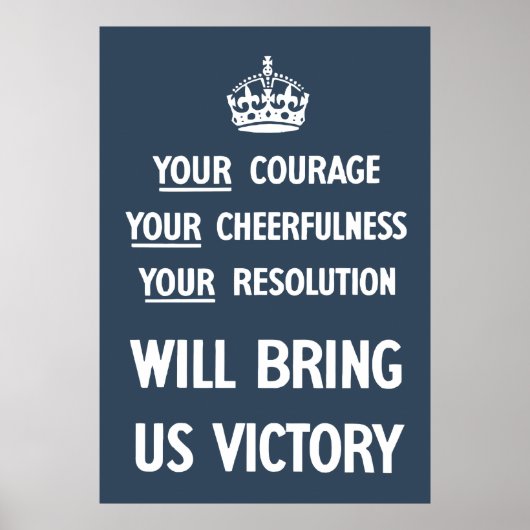 Ihr Mut Ihre Freude über Ihre Entschließung Poster (Vorne)