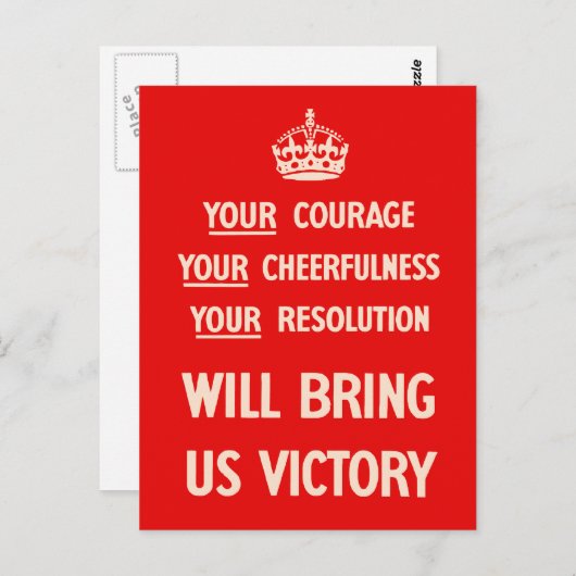 Ihr Mut Ihre Freude über Ihre Entschließung Postkarte (Vorne/Hinten)