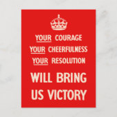 Ihr Mut Ihre Freude über Ihre Entschließung Postkarte (Vorderseite)