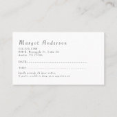 Ihr nächster Termin | Ausgereifter Minimal | (Rückseite)