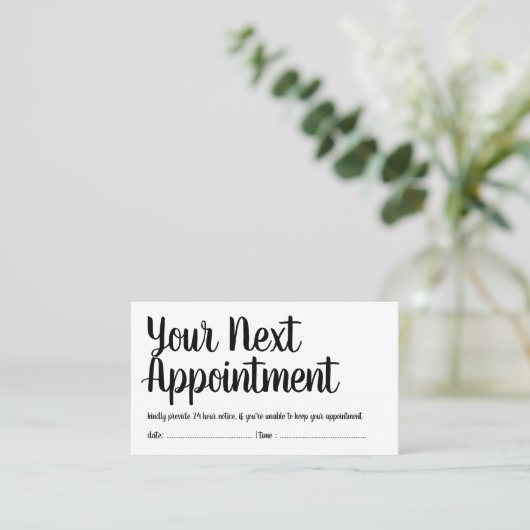 Ihr nächster Termin - Erinnerung - Trendy Script (Stehend Vorderseite)
