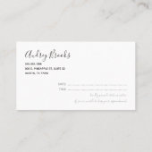 Ihr nächster Termin | Minimal | BERUFLICH (Rückseite)