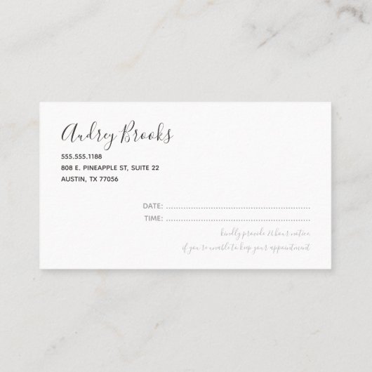 Ihr nächster Termin | Minimal | BERUFLICH (Rückseite)