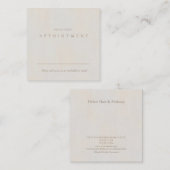 Ihr nächster Termin Minimal neutral texturiert Quadratische Visitenkarte (Vorne/Hinten)