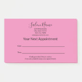 Ihr nächster Termin Schönheitssalon Rosa und Schwa Post-it Klebezettel (Vorderseite)