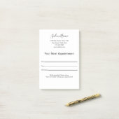 Ihr nächster Termin Schönheitssalon Schwarz/Weiß Post-it Klebezettel (Auf Schreibtisch)