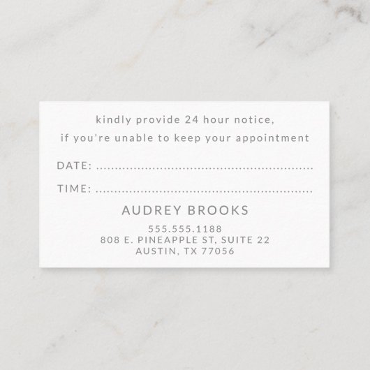 Ihr nächster Termin | Schwarz & Grau | Minimal (Rückseite)