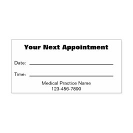 Ihr nächstes Ernennungsformular für das medizinisc Permastempel